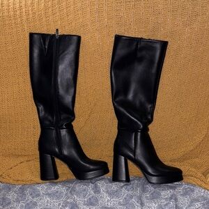 Nine West Black Heeled Boots